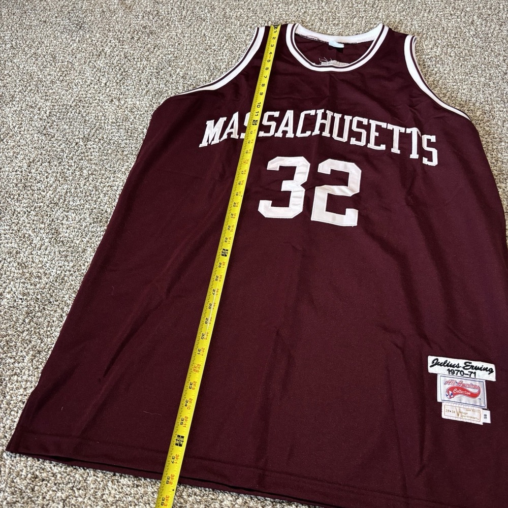 Vintage UMass Julius Erving Basketball Jersey Men's 58 Stitched College RARE Dr - Picture 7 of 9